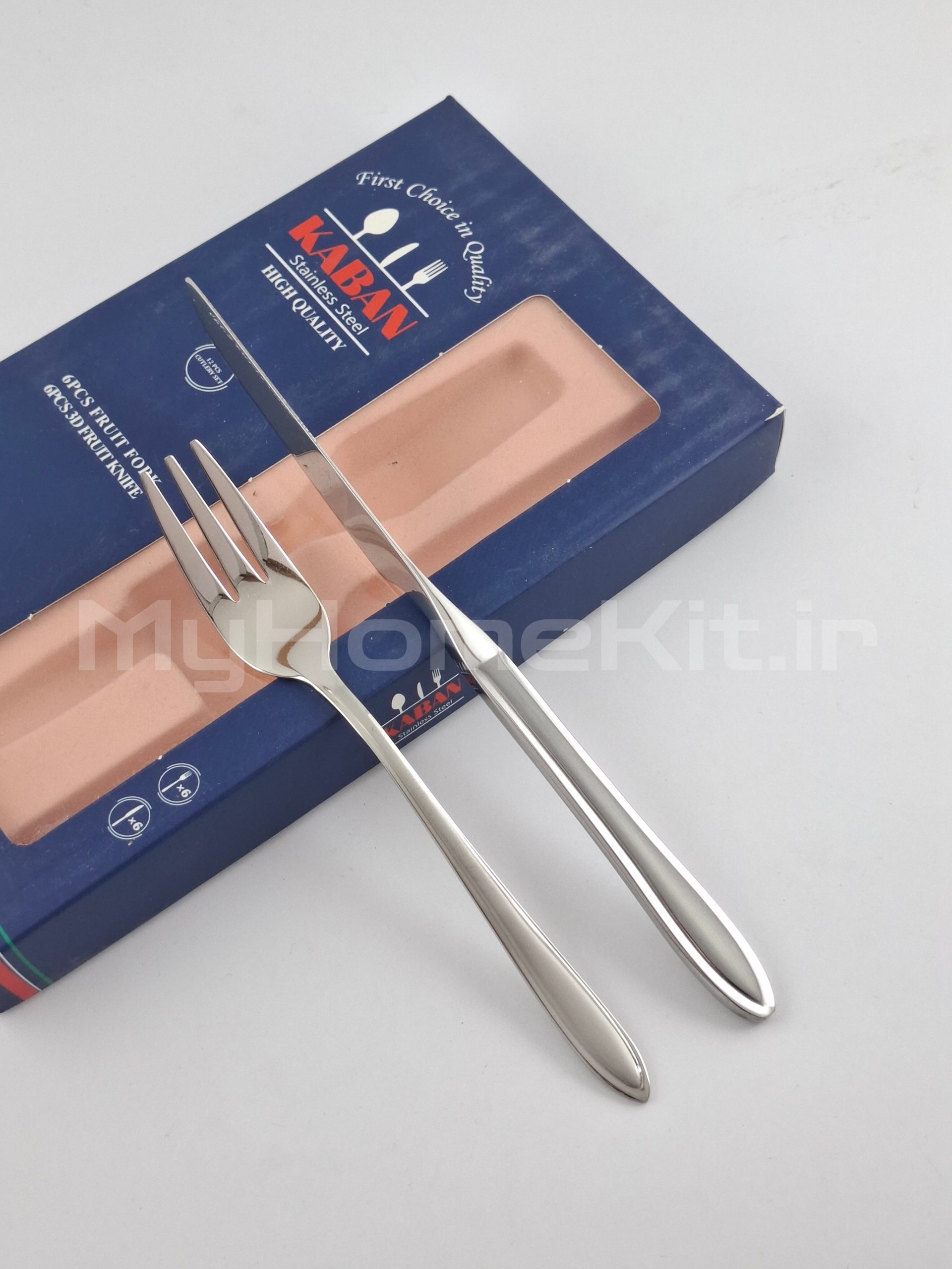 کارد و چنگال سه بعدی کابان طرح دونا (مات و براق)